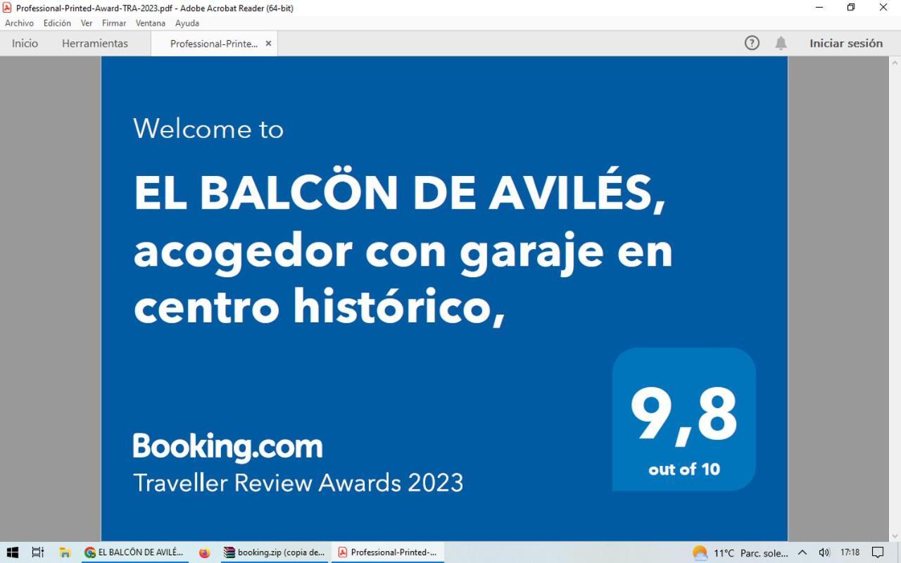 El Balcoen De Aviles, Acogedor Con Garaje En Centro Historico, المظهر الخارجي الصورة